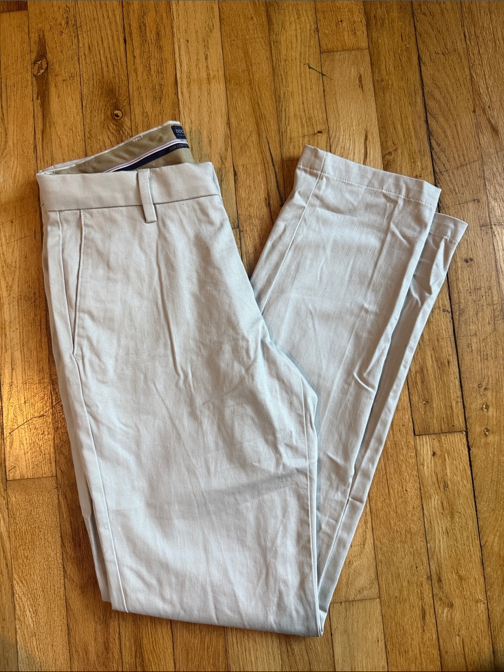 Dockers Men's Light Beige Chinos - Straight Tailored Cut